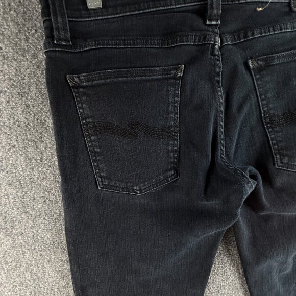 Nudie Jeans Tube Kelly Black Black Cotton Stretch Denim Jeans Adult ACTL 32X32 - Picture 11 of 16